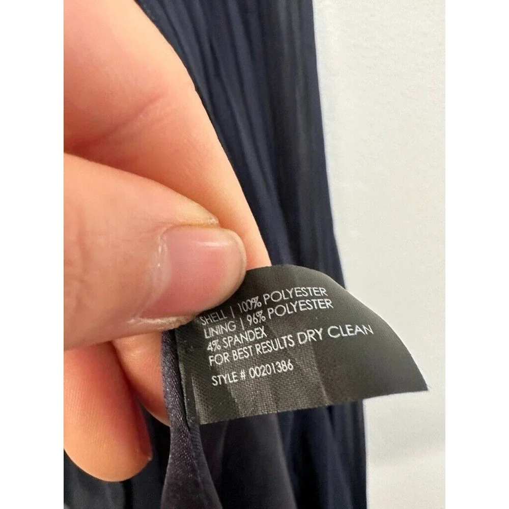 NWT Club Monaco Womens Adelphie Dress One Shoulder Silk Navy Knee Length Size 12
